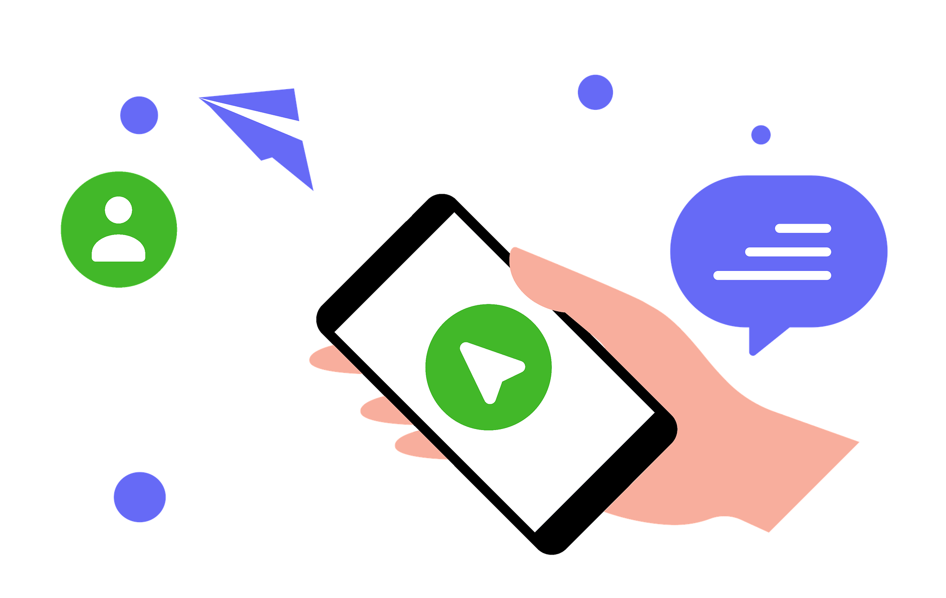 Obrázek zobrazující komunikační symboly